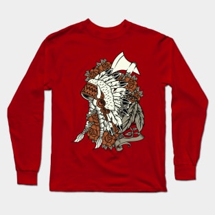 Indian and Axe Long Sleeve T-Shirt